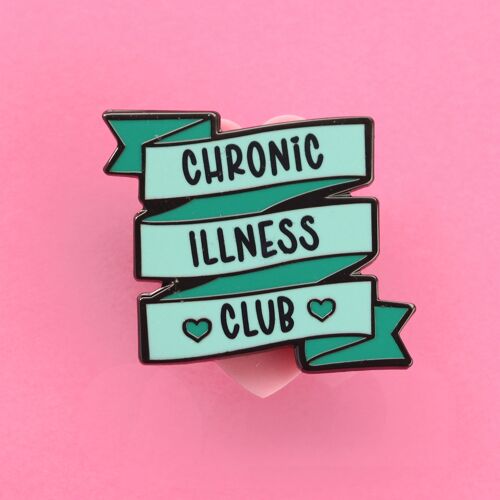 Chronic  illness club ribbon enamel pin