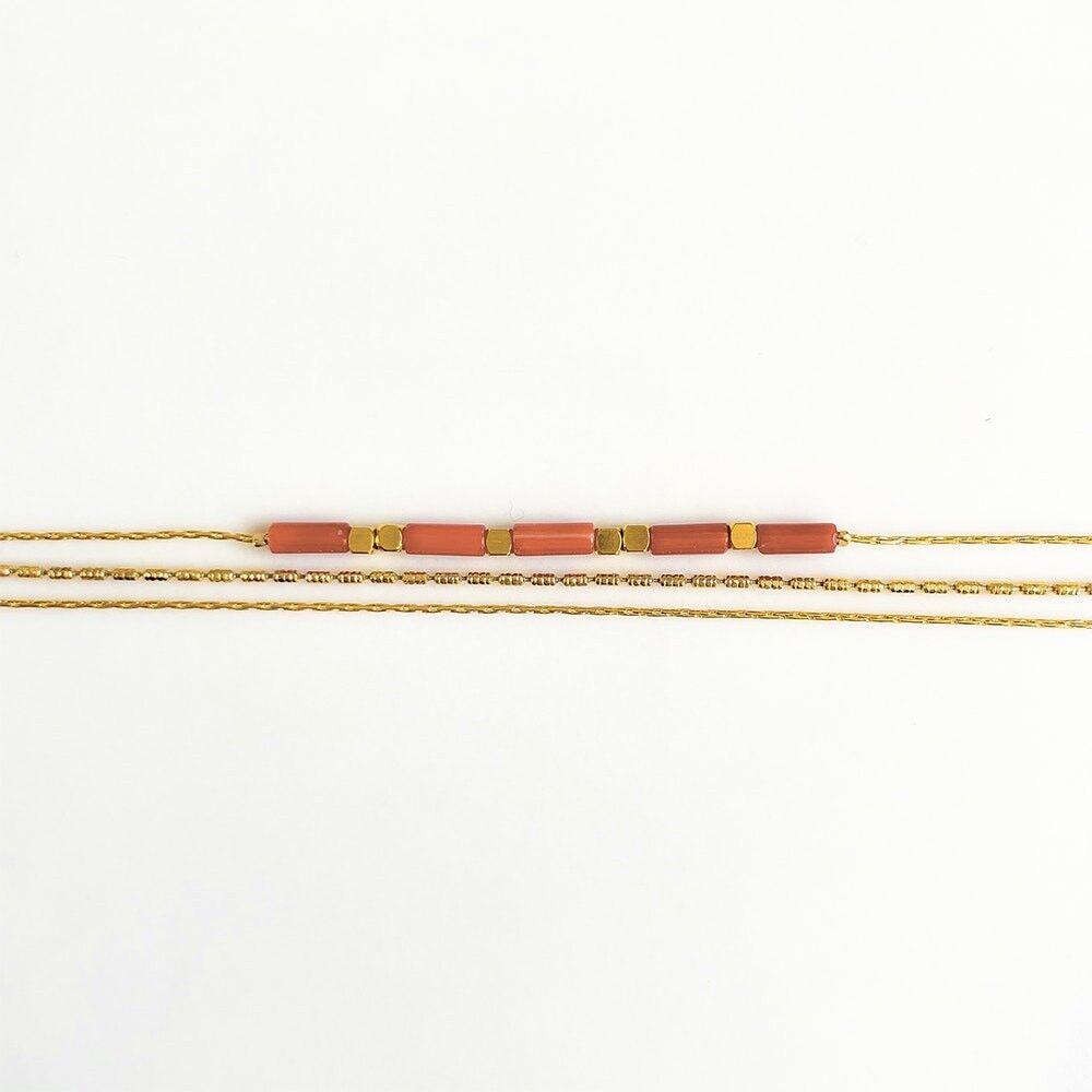 Bracciale triplo Antic rosso