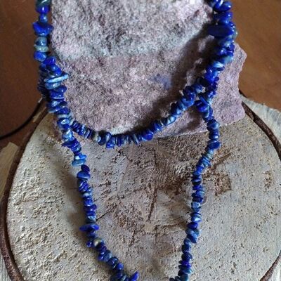 Lapis lazuli and sodalite baroque necklace