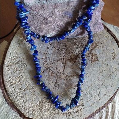 Lapis lazuli and sodalite baroque necklace