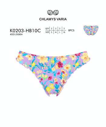 K0203 Soutien-gorge de bikini avec dobladillo de lechuga - Estampado 3