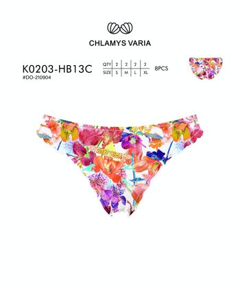 K0203 Soutien-gorge de bikini avec dobladillo de lechuga - Estampado 6