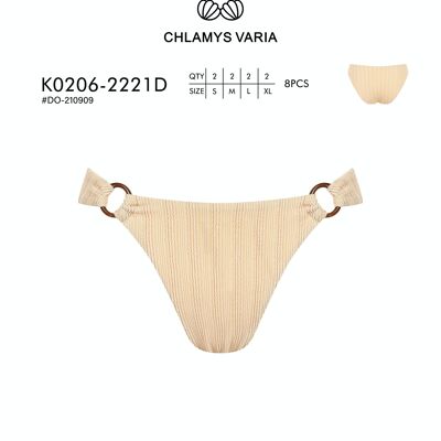 K0206 Bas de bikini avec tissu jacquard texturé