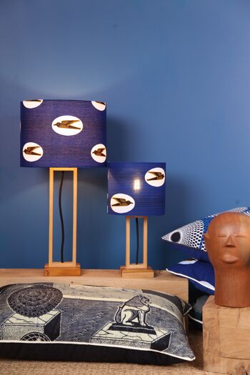 Lamp shade Hirondelles bleu 4