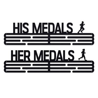 Colgador de medallas HIS & HER MEDALS - Negro - Grande