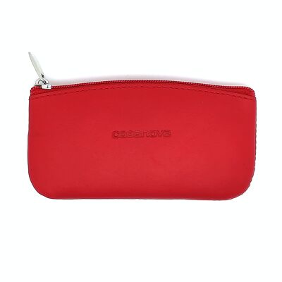 1 Zip Coin Purse with Ring for Keys| Ubrique skin | Ref. 10032 Red