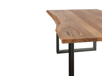 Table à manger Bullwer acacia noir 170x90 cm 3