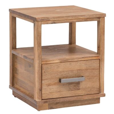 Woodville brushed acacia bedside table