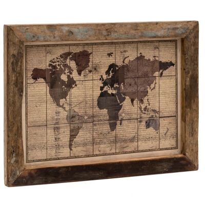 Wandbild World Map 60x45