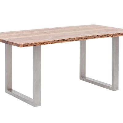 Table à manger Bullwer acacia couleur argent 170x90 cm