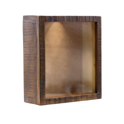 Mango wood cork collection box