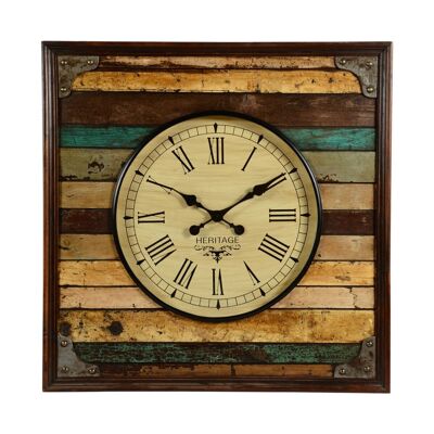 Horloge murale 76x76 avec cadre en métal