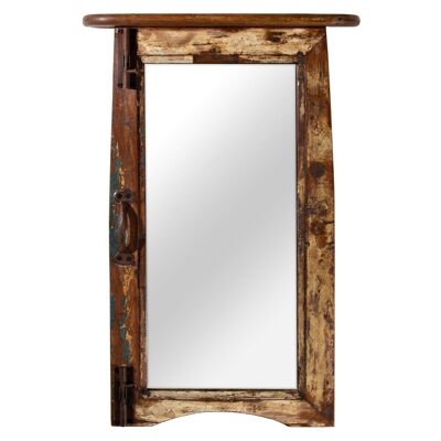 Mirror window reclaimed wood