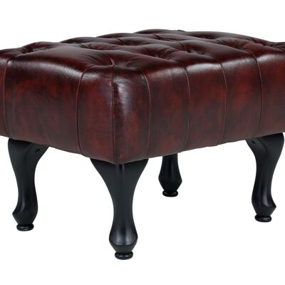 Stool Chesterfield Pittsfield real leather red