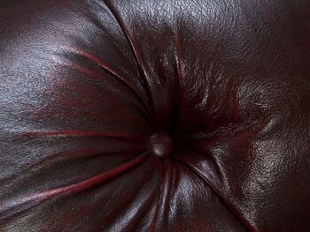 Canapé Chesterfield Hereford 3 places cuir véritable rouge 3