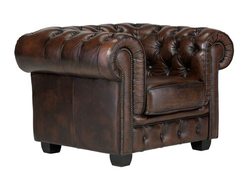 Sessel Chesterfield Big Echtleder braun