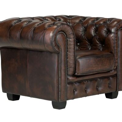 Sessel Chesterfield Big Echtleder braun