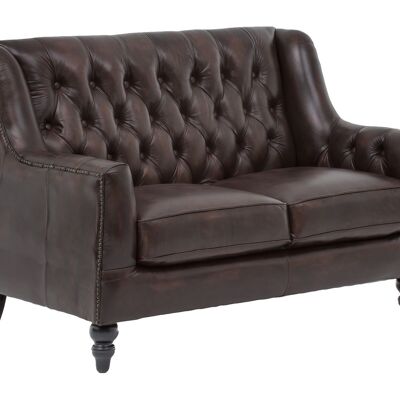 Canapé Chesterfield Stafford 2 places marron