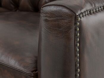 Canapé Chesterfield Stafford 2 places marron 3