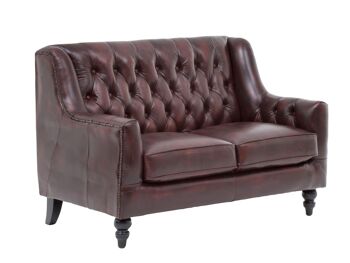 Canapé Chesterfield Stafford 2 places rouge 1