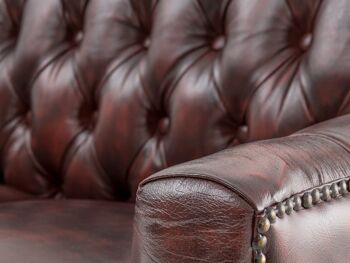 Canapé Chesterfield Stafford 2 places rouge 2