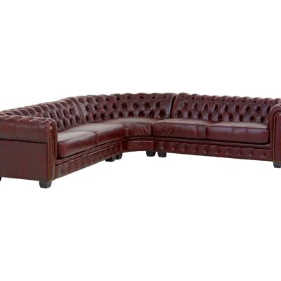 Canapé d'angle Chesterfield III rouge