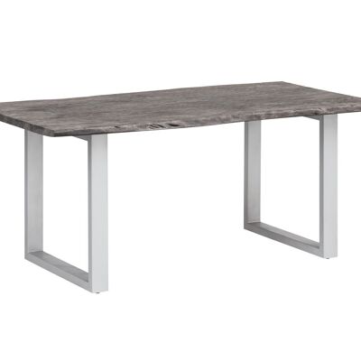 Table à manger Bullwer gris argenté 140x90 cm