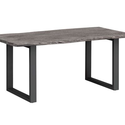 Mesa de comedor Bullwer Gris negro 170x90 cm