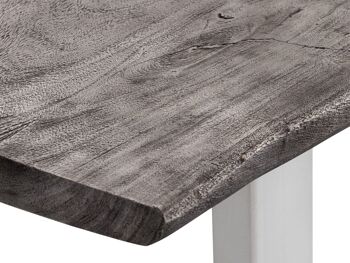Table à manger Bullwer gris argenté 200x100 cm 2