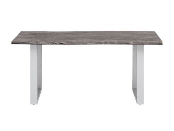 Table à manger Bullwer gris argenté 200x100 cm 5
