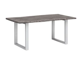 Table à manger Bullwer gris argenté 200x100 cm 6