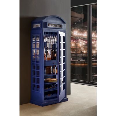 Bar Cabinet Telephone Booth Blue