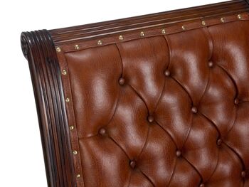 Chaise de bureau Cambridge cuir véritable brun 4