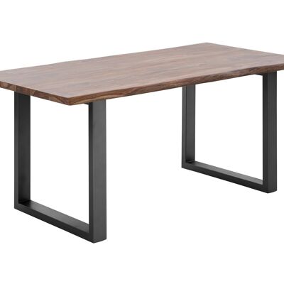 Mesa de comedor Bullwer palisandro negro 140x90 cm