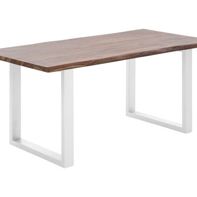 Mesa de comedor Bullwer palisandro blanco 170x90 cm