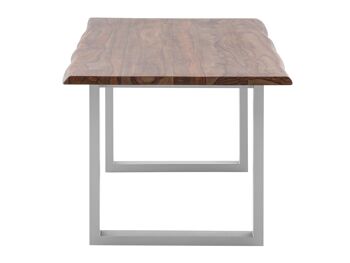Table à manger Bullwer couleur argent palissandre 140x90 cm 3