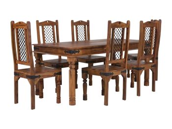 Table à manger 180x90 + 6 chaises Merlin I 1