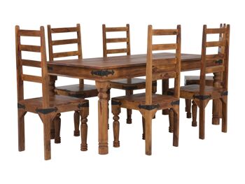 Table à manger 180x90 + 6 chaises Merlin II 1