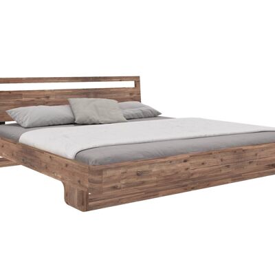 Wooden bed Indra brushed acacia 140x200 cm