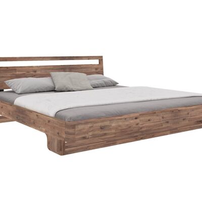 Cama de madera Indra acacia cepillada 140x200 cm