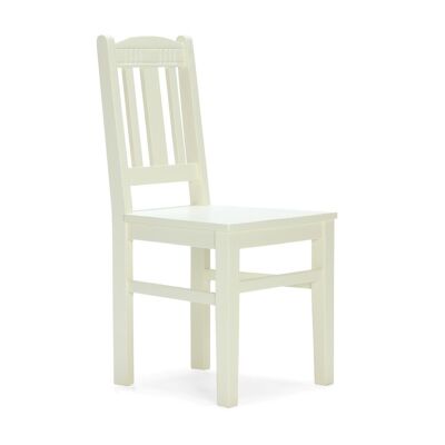 Lot de 2 chaises en bois Catana blanc