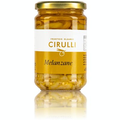 Cirulli Conserve, Melanzane a filetti in olio extra vergine di oliva, confezione da 280 Gr