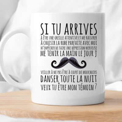 Mug demande de témoin homme