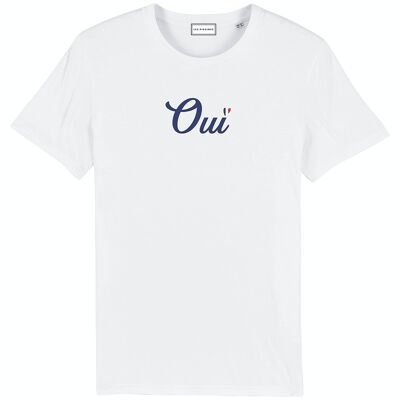 Unisex-T-Shirt mit "Oui"-Print