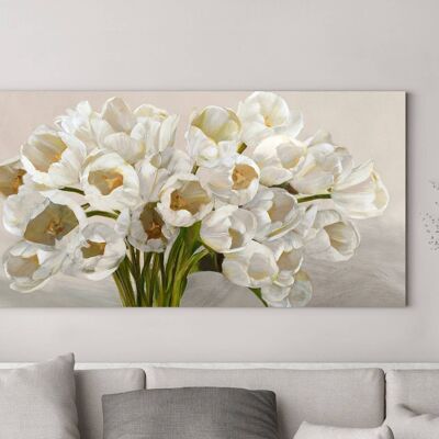 Pintura floral sobre lienzo: Leonardo Sanna, Flores abstractas