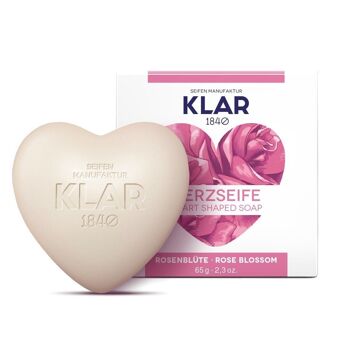 Savon Coeur Fleur de Rose 65g, certifié Cosmos (sans huile de palme), unité de vente 18 pièces 2