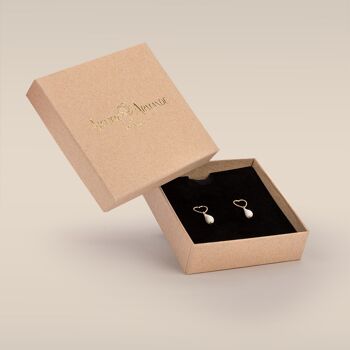 BOUCLES D'OREILLES JULIETTE I Porcelaine froide, gold filled 14 carats 6