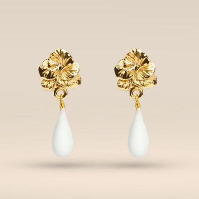 JOSÉPHINE EARRINGS I Cold porcelain, 24-carat fine gold gilding