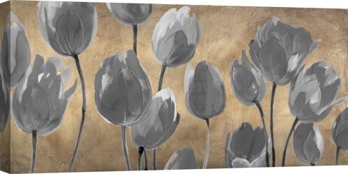 Quadro floreale moderno su tela: Luca Villa, Grey Tulips