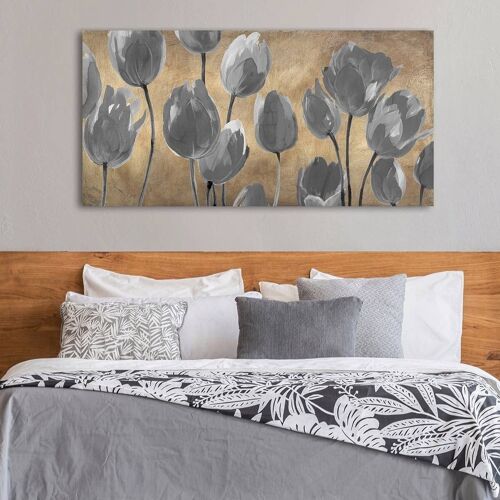 Quadro floreale moderno su tela: Luca Villa, Grey Tulips